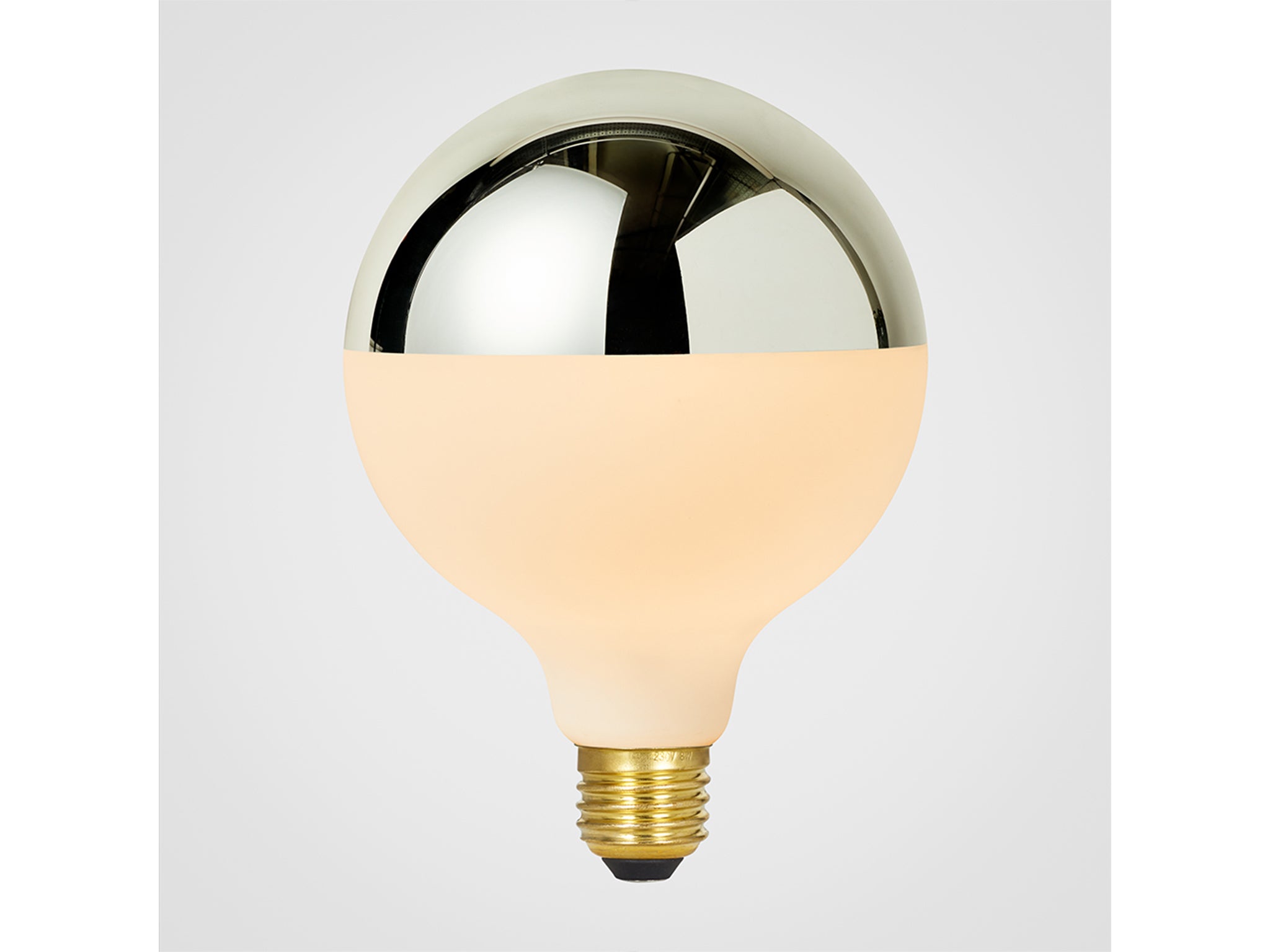 This metallic dipped bulb will be gentle on the eye