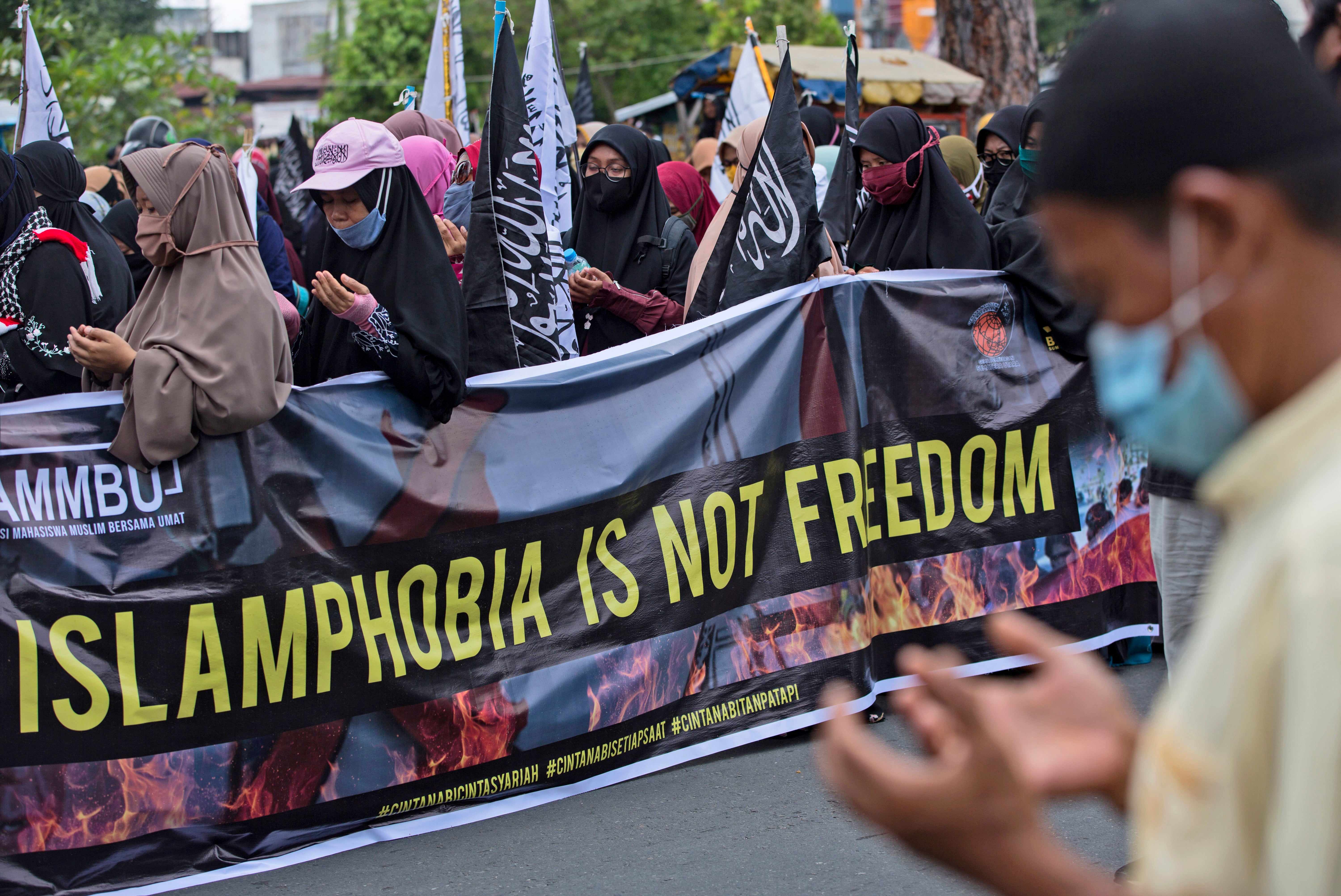 Indonesia France Protest