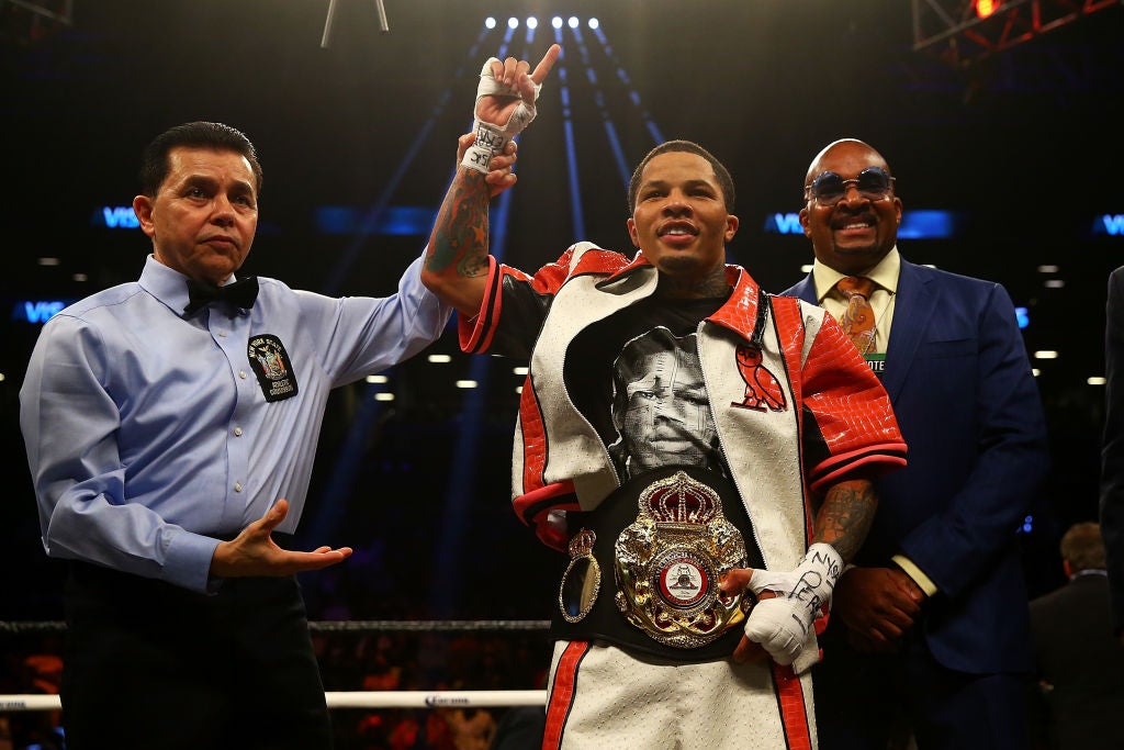 Gervonta Davis celebrates