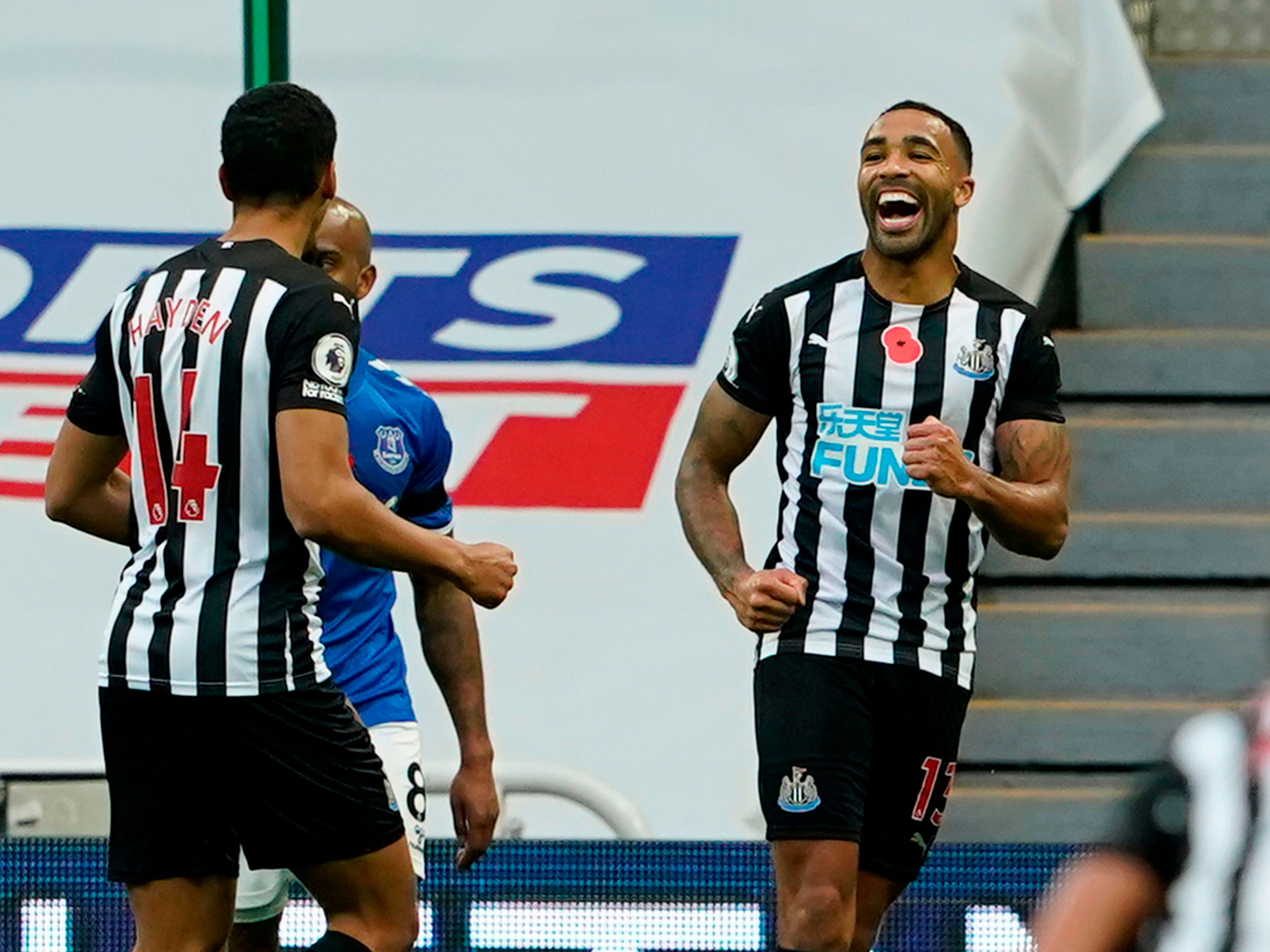 Callum Wilson scored both of Newcastle’s goals in their victory over Everton