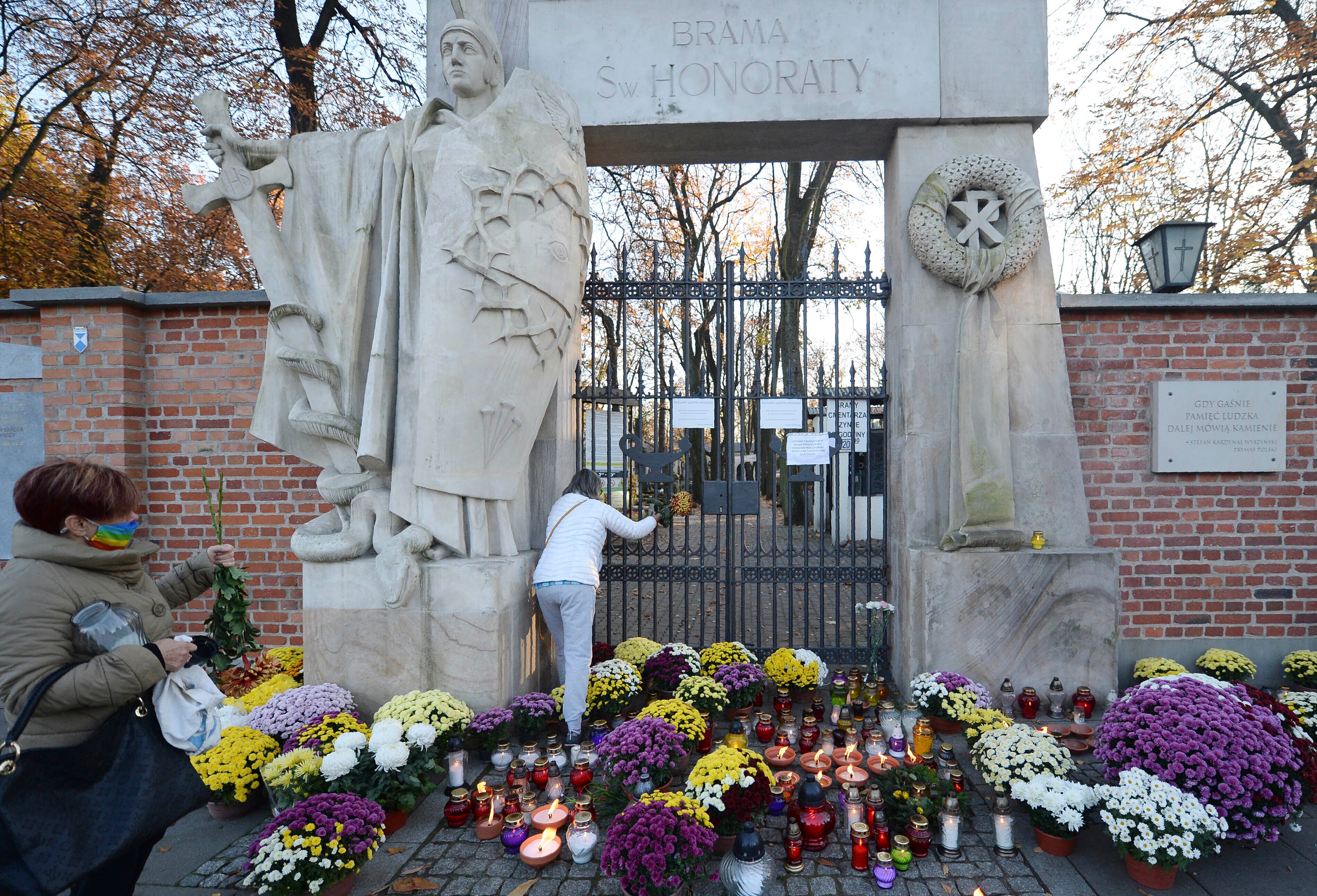 Virus Outbreak Poland Flowers