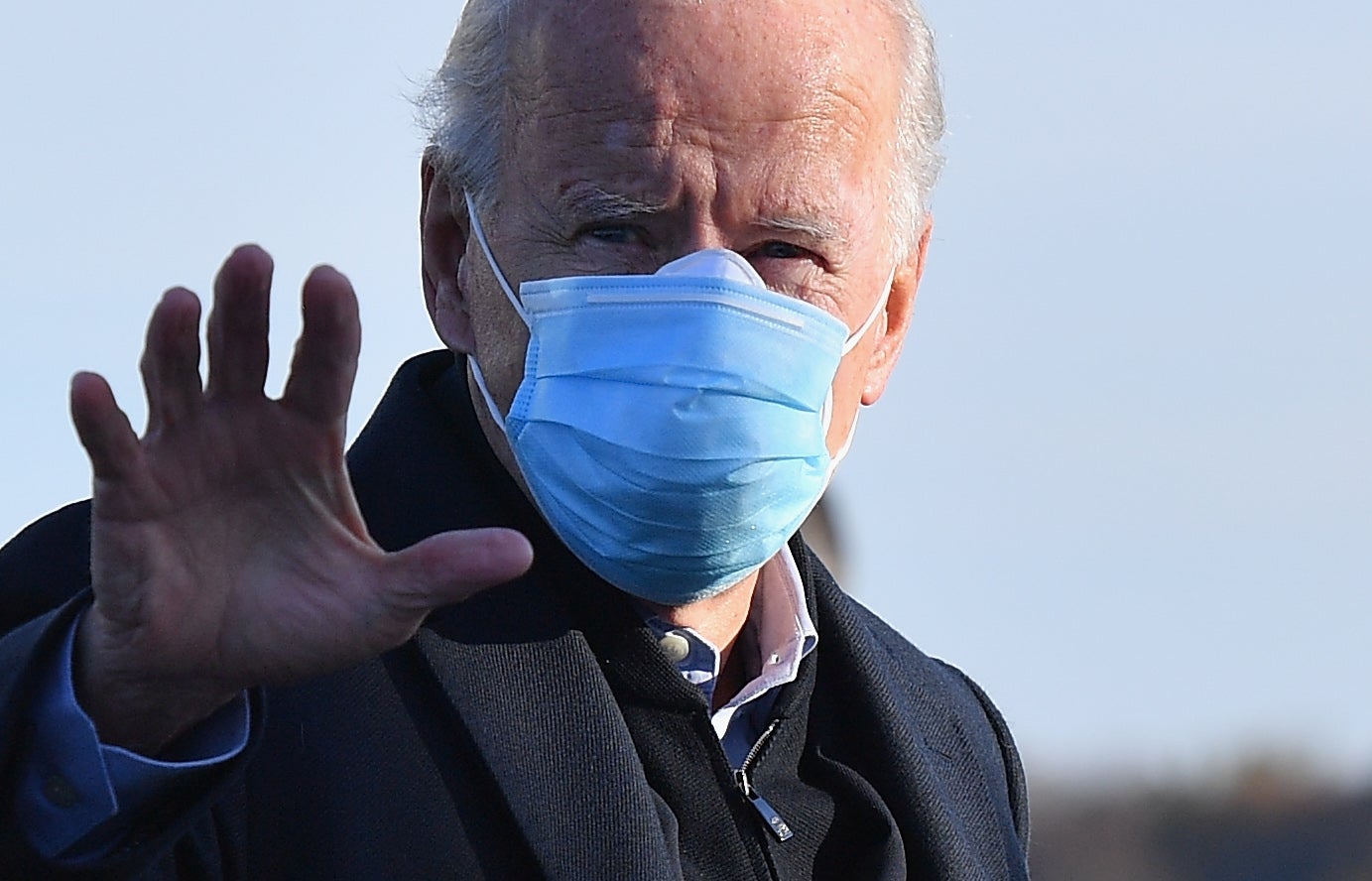 US Democratic presidential nominee, Joe Biden, on election day