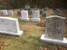 Jewish cemetery vandalized with MAGA graffiti