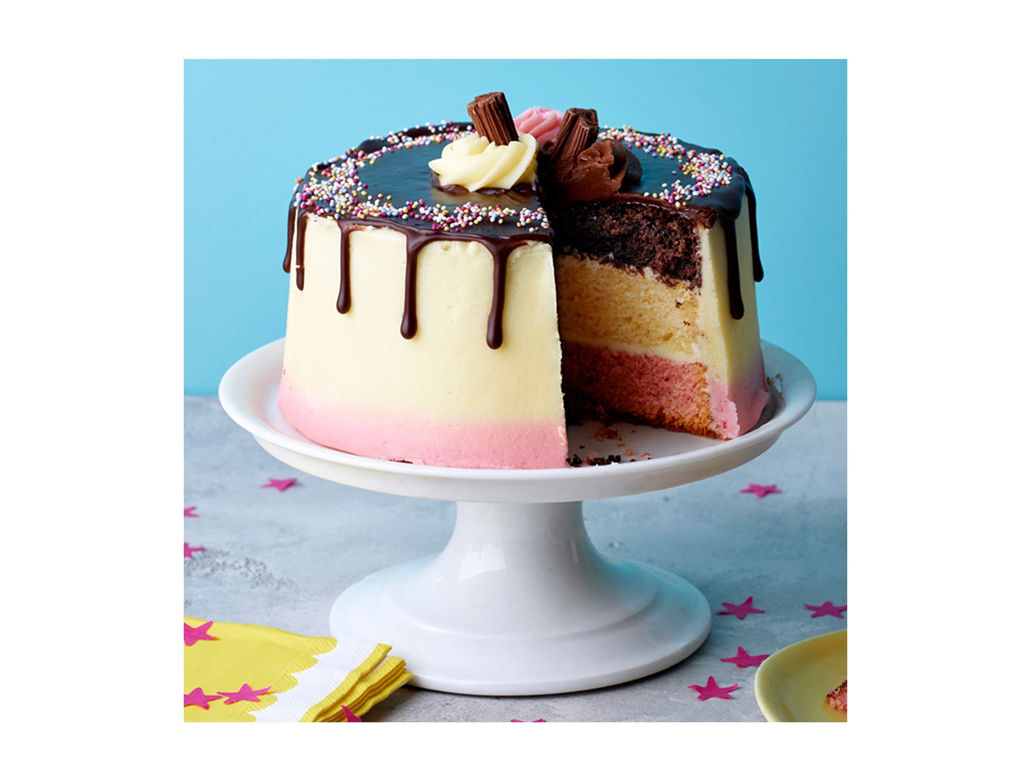 Waitrose-Neapolitan-Celebration-Cake-indybest-best-birthday-cake