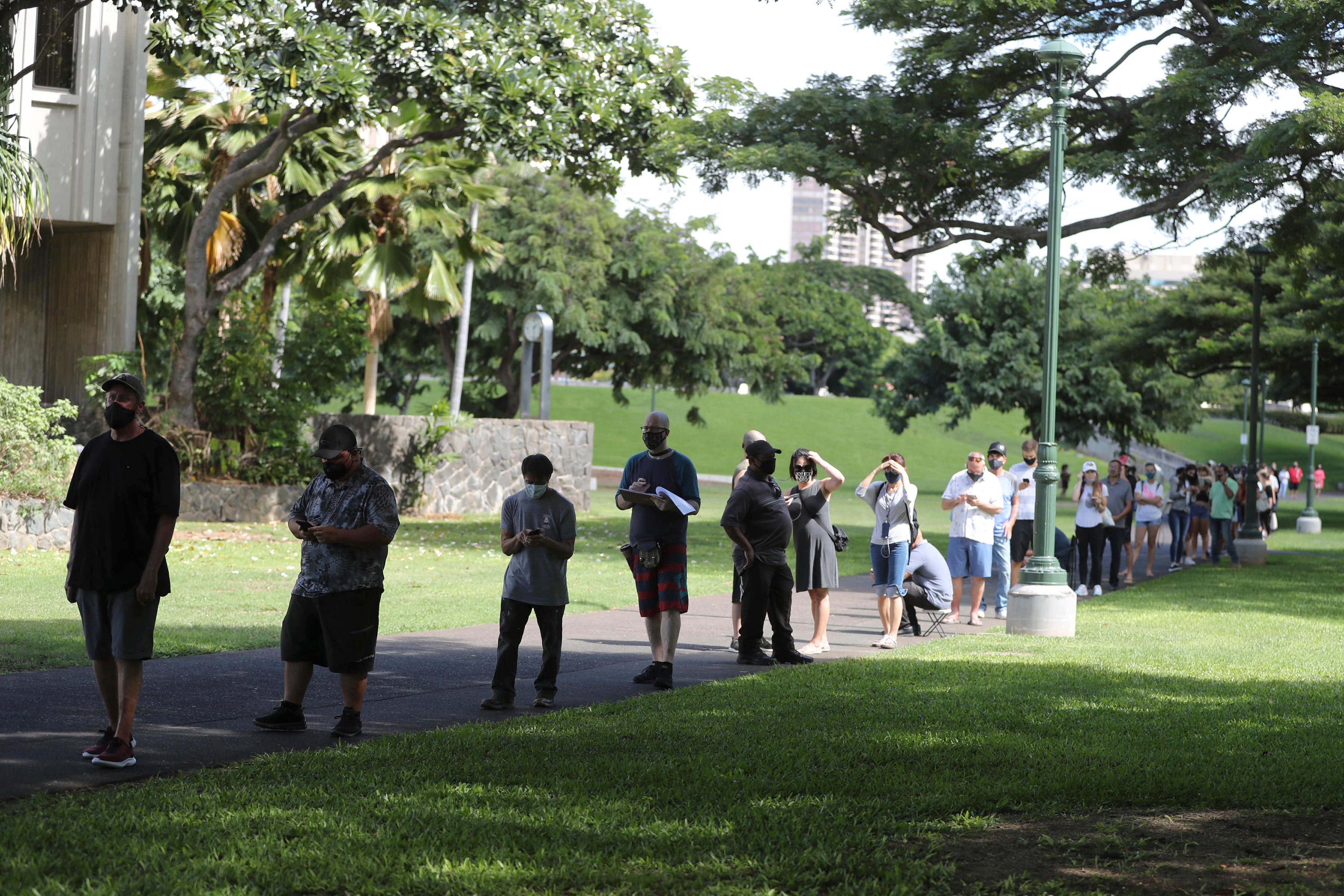 Election 2020-Hawaii Long Lines