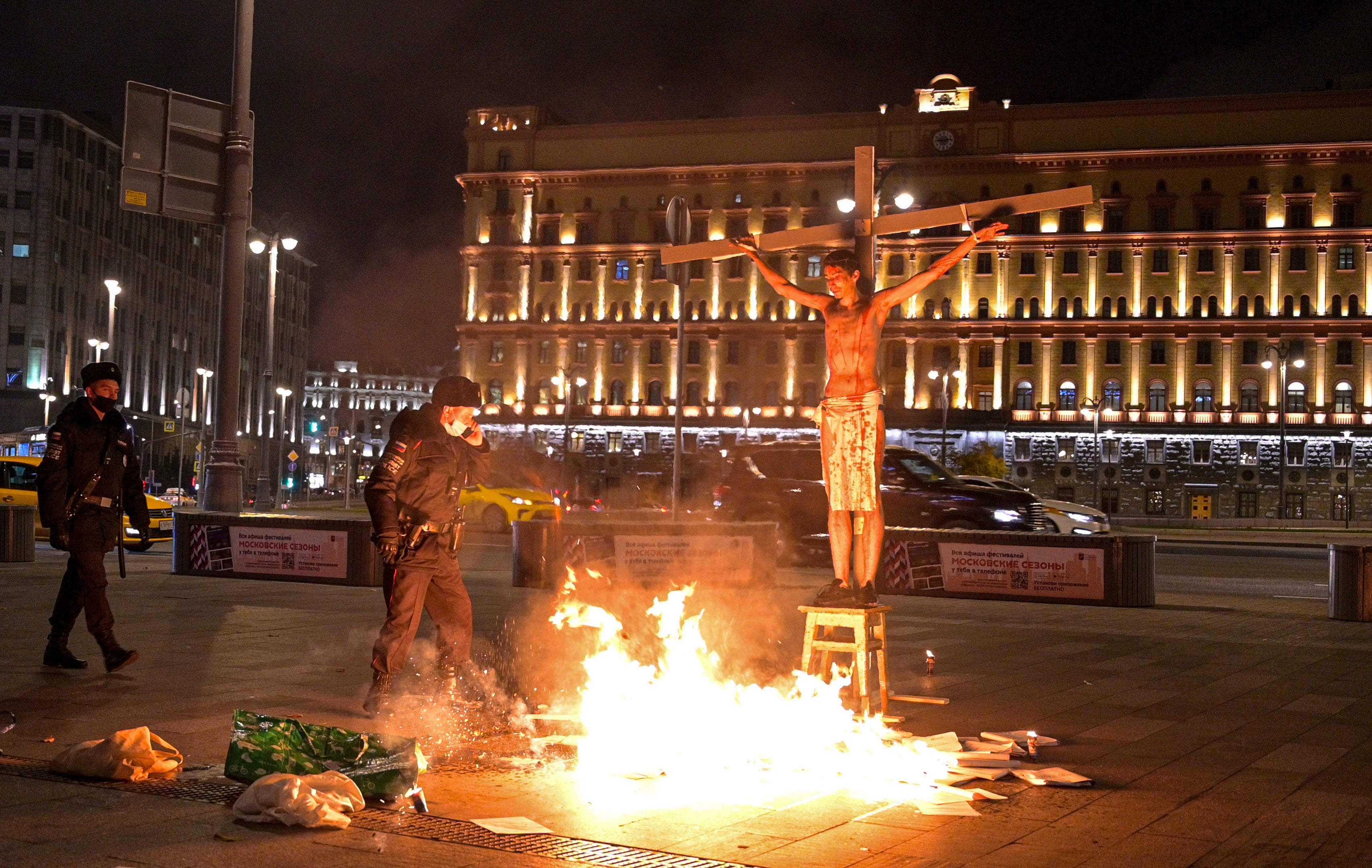 APTOPIX Russia Activist Detained