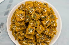How to make besan ki barfi, cardamom fudge, for Diwali and Durga Puja