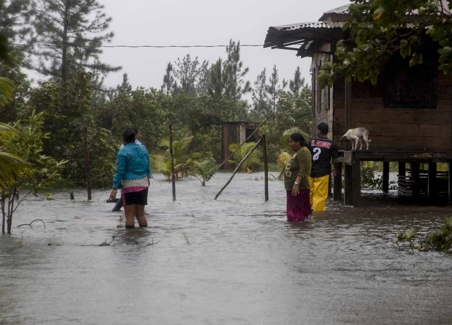 Damage caused Hurricane ETA, on the north Caribbean coast in Bilwi, Nicaragua,