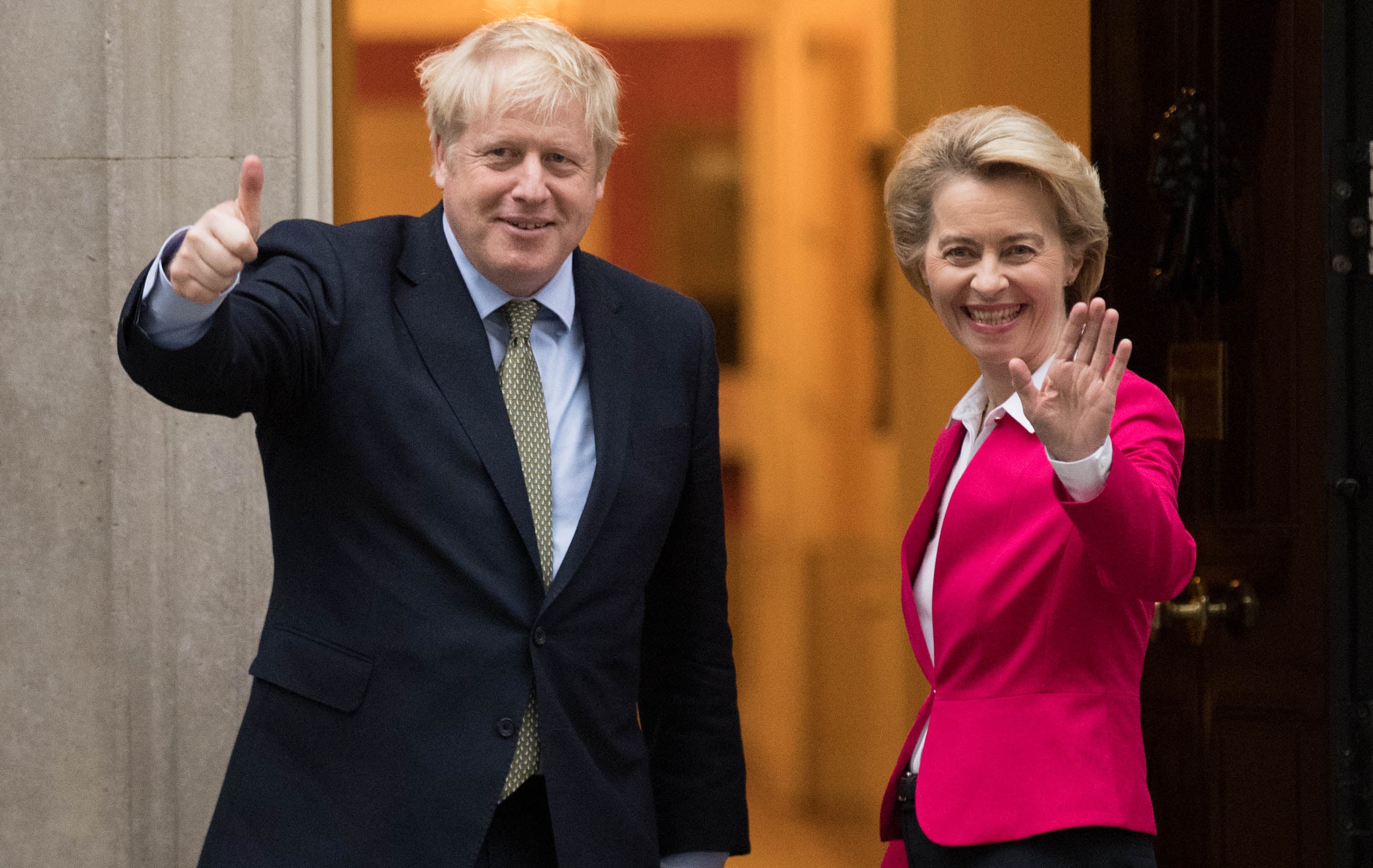 Boris Johnson and European Commission president Ursula von der Leyen