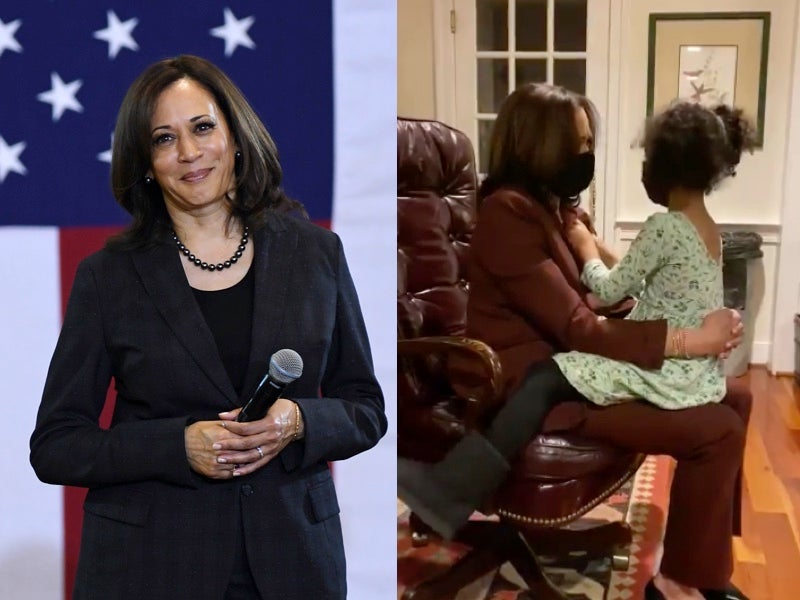 Kamala Harris tells her niece 'you could be president' in viral video