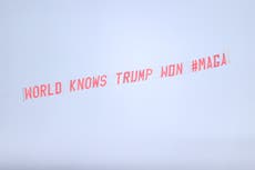 ‘World knows Trump won #MAGA’ banner flies over Everton vs United game