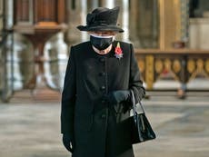 The Queen has been seen wearing a face mask for the first time