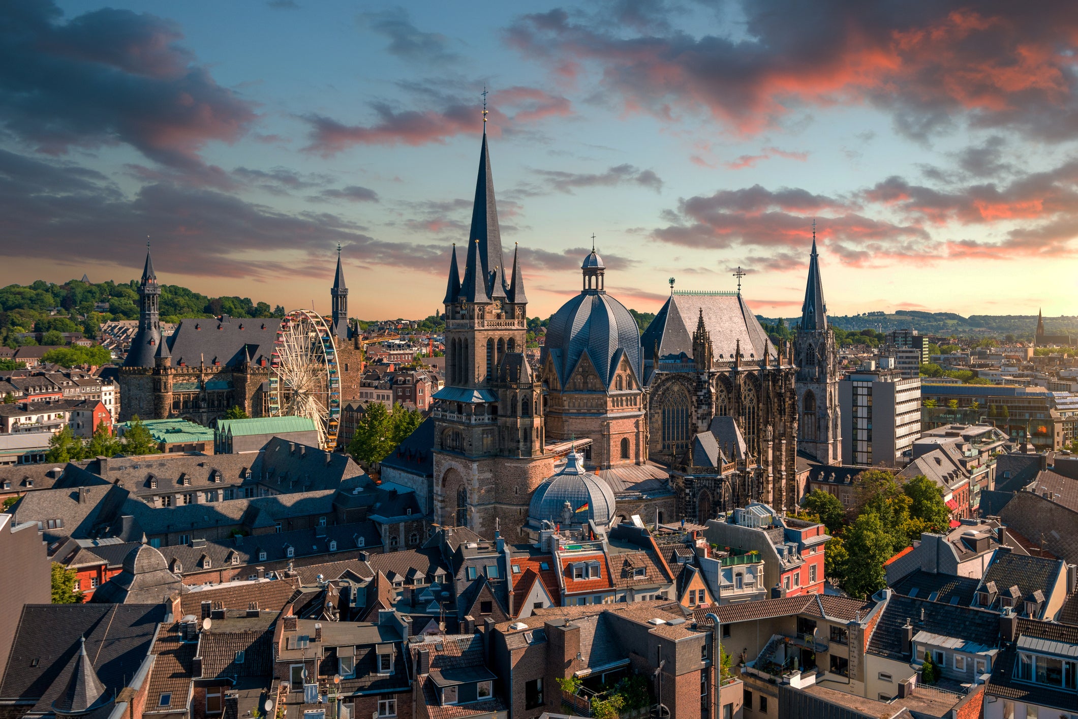 The Aachen cathedral is the last surviving relic of the palace of Charlemagne