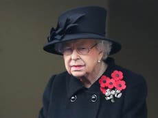 Queen and PM lead Cenotaph ceremony in empty Whitehall 