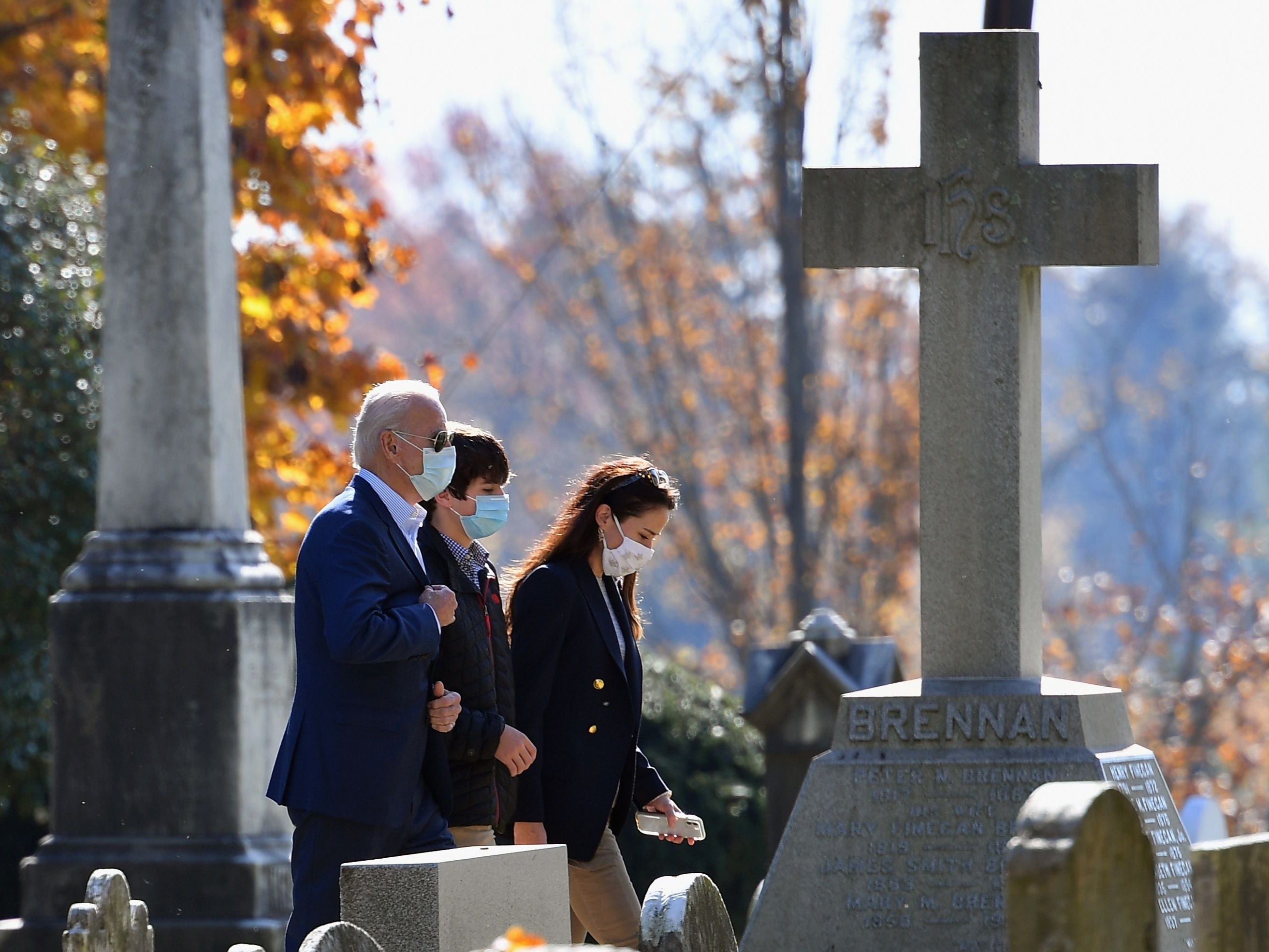 US president-elect Joe Biden arrives at St Joseph on the Brandywine Roman Catholic Church in Delaware