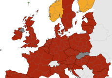 EU traffic light system for travel begins – with most nations on red