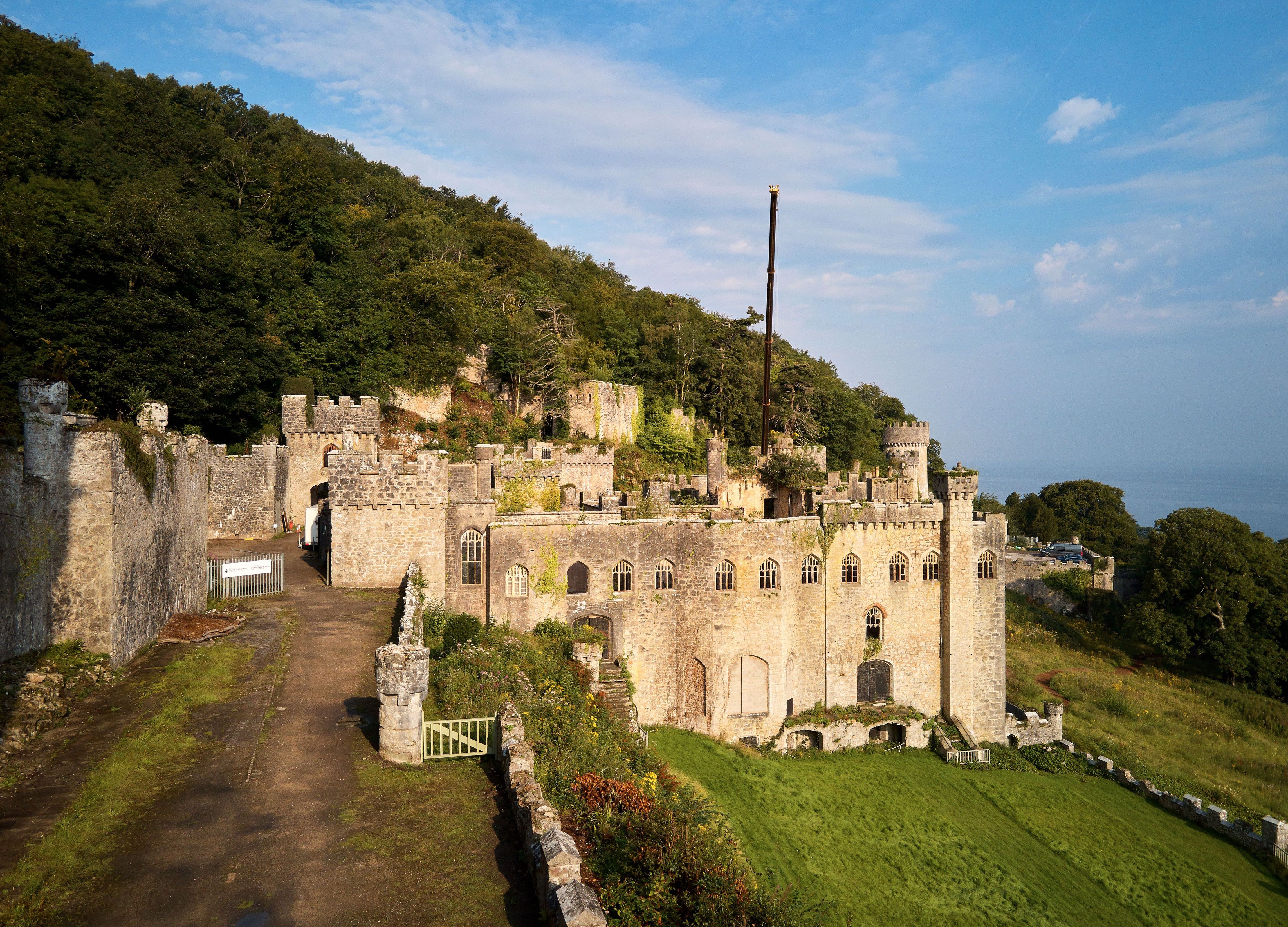 The castle has views that look out over the Irish Sea