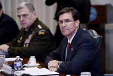 ‘God help us’: Fired defence secretary Mark Esper on Trump’s yes men 