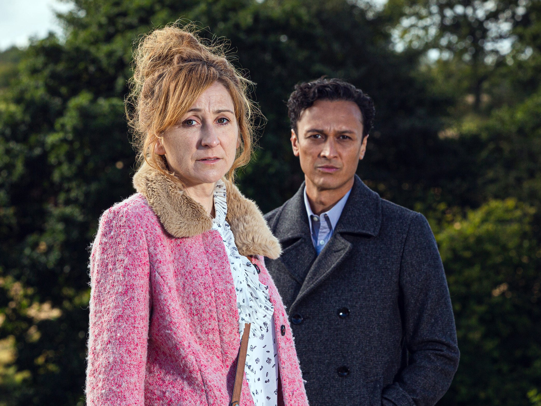 Emmerdale’s Laurel Thomas (Charlotte Bellamy) and Jai Sharma (Chris Bisson) (ITV)