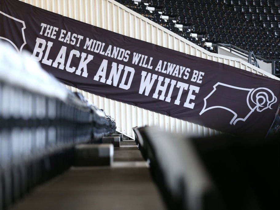 A general view of Derby County’s stadium