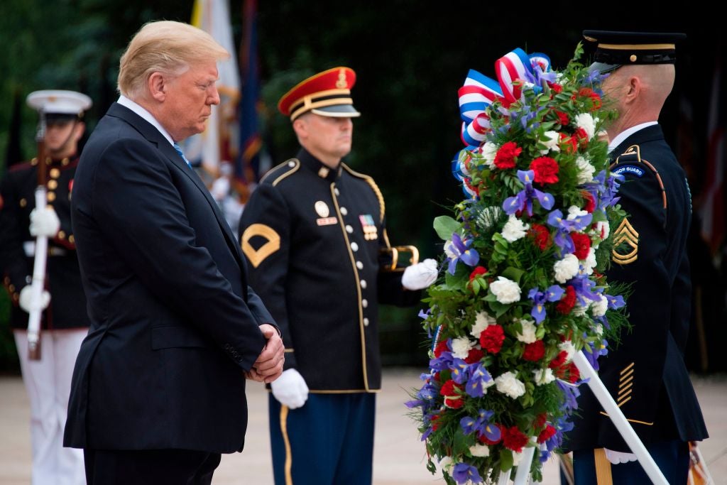 Trump honours Veterans Day in first appearance since losing to Biden