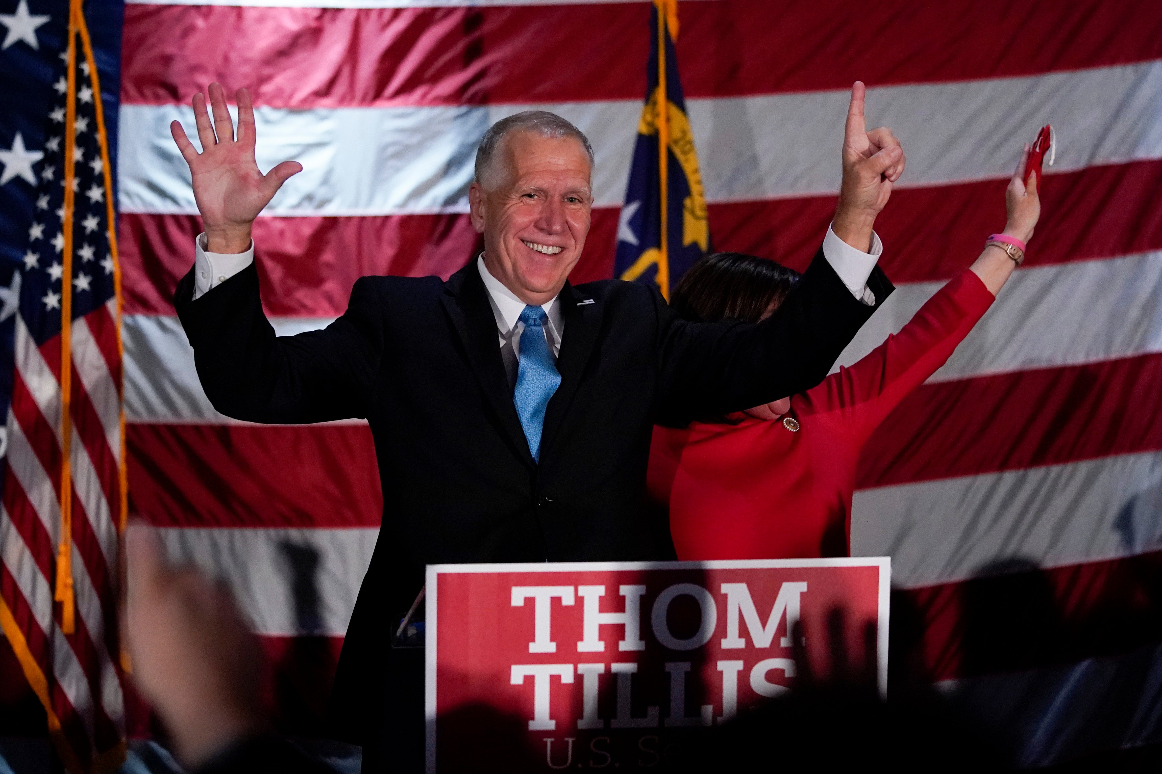 North Carolina Sen. Tillis reelected, keeps seat for GOP