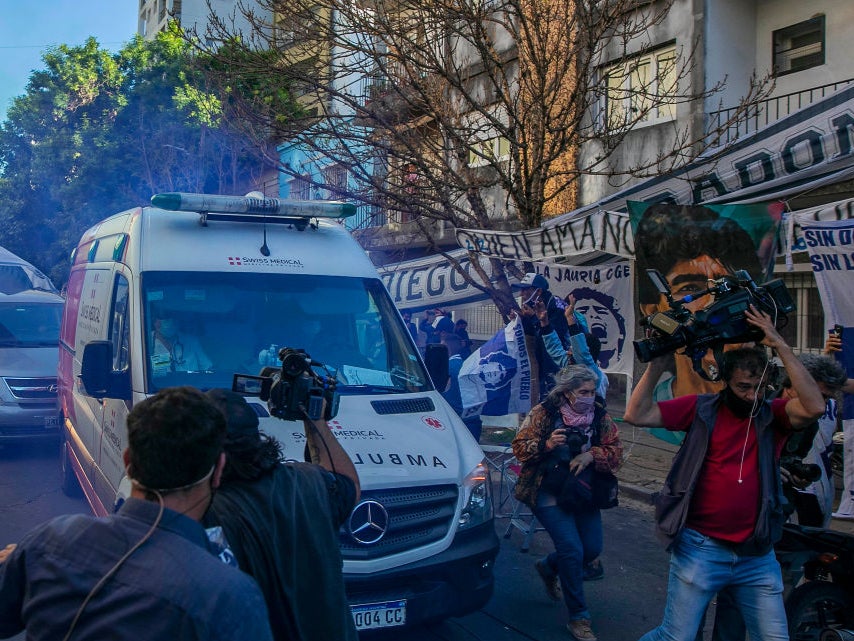 Diego Maradona has now left Clinica Olivos