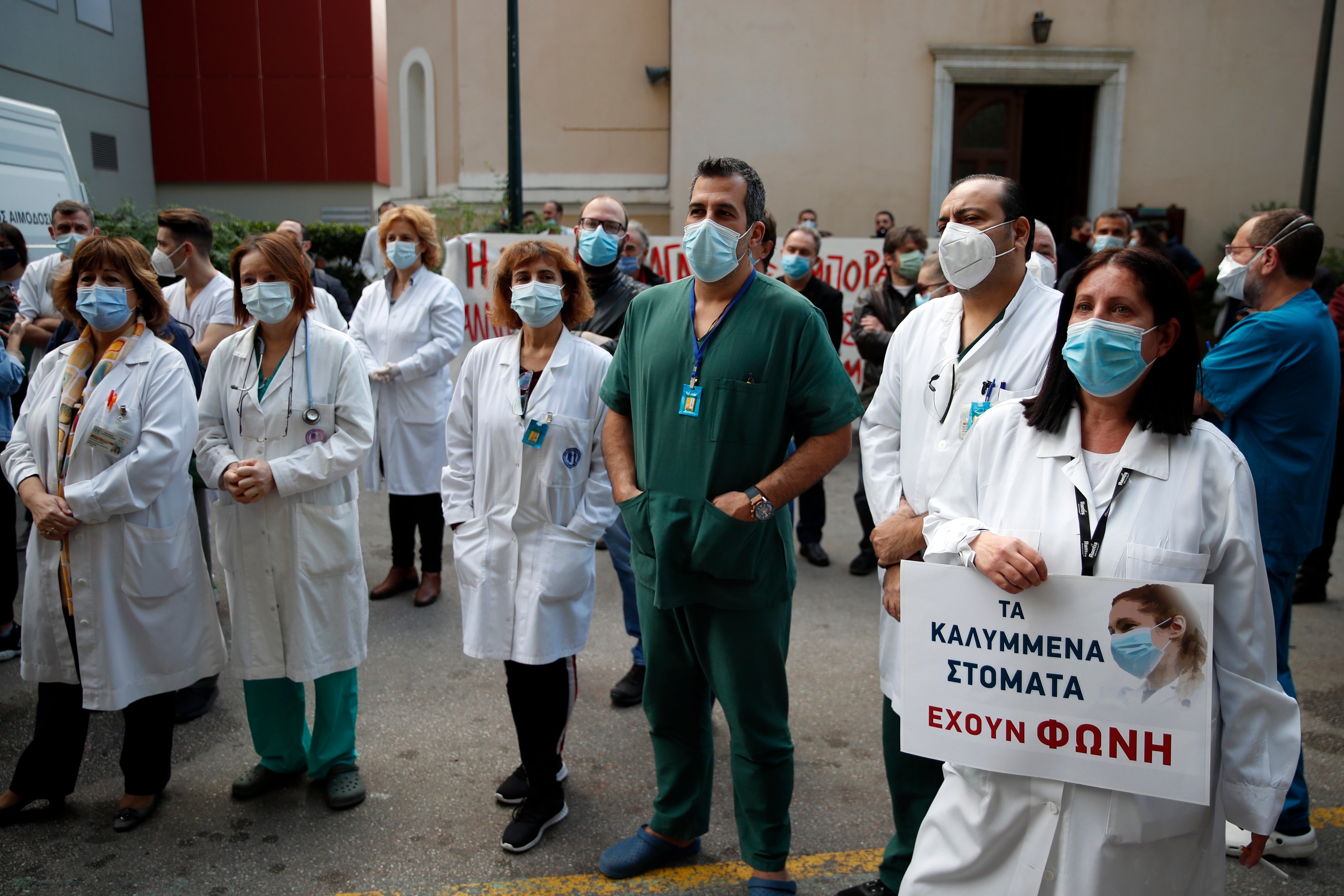 Virus Outbreak Greece Hospitals