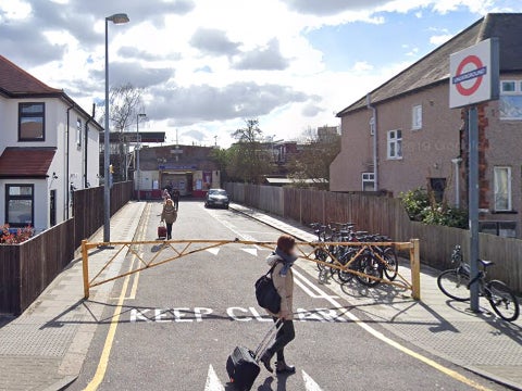 Police set up a cordon around Northwick Park station in Harrow following the incident