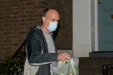 Dominic Cummings pictured arriving home with champagne