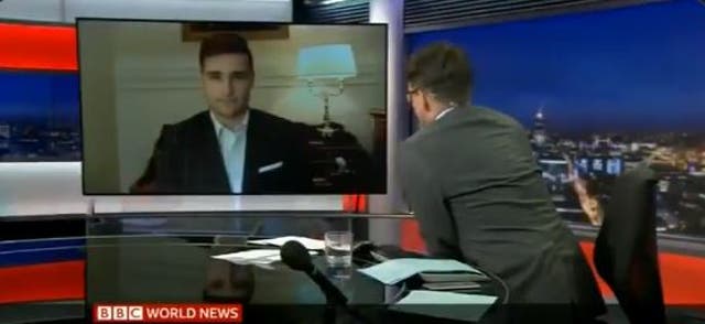 Alex Brueswitz, a conservative political consultant, goes on air to defend his belief that the US election was rigged against Donald Trump. During his interview, he invoked a debunked conspiracy theory about Dominion voting machines. 