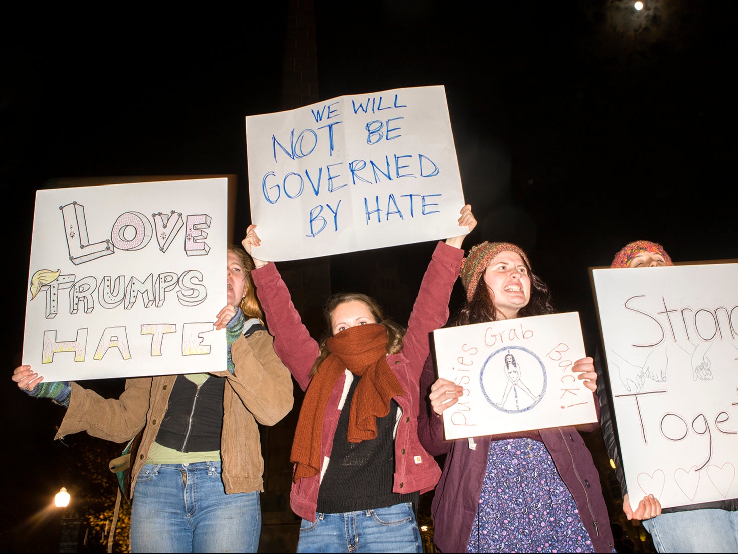 Divided States author Ben Elwes, captured protests in the aftermath of the 2016 presidential election