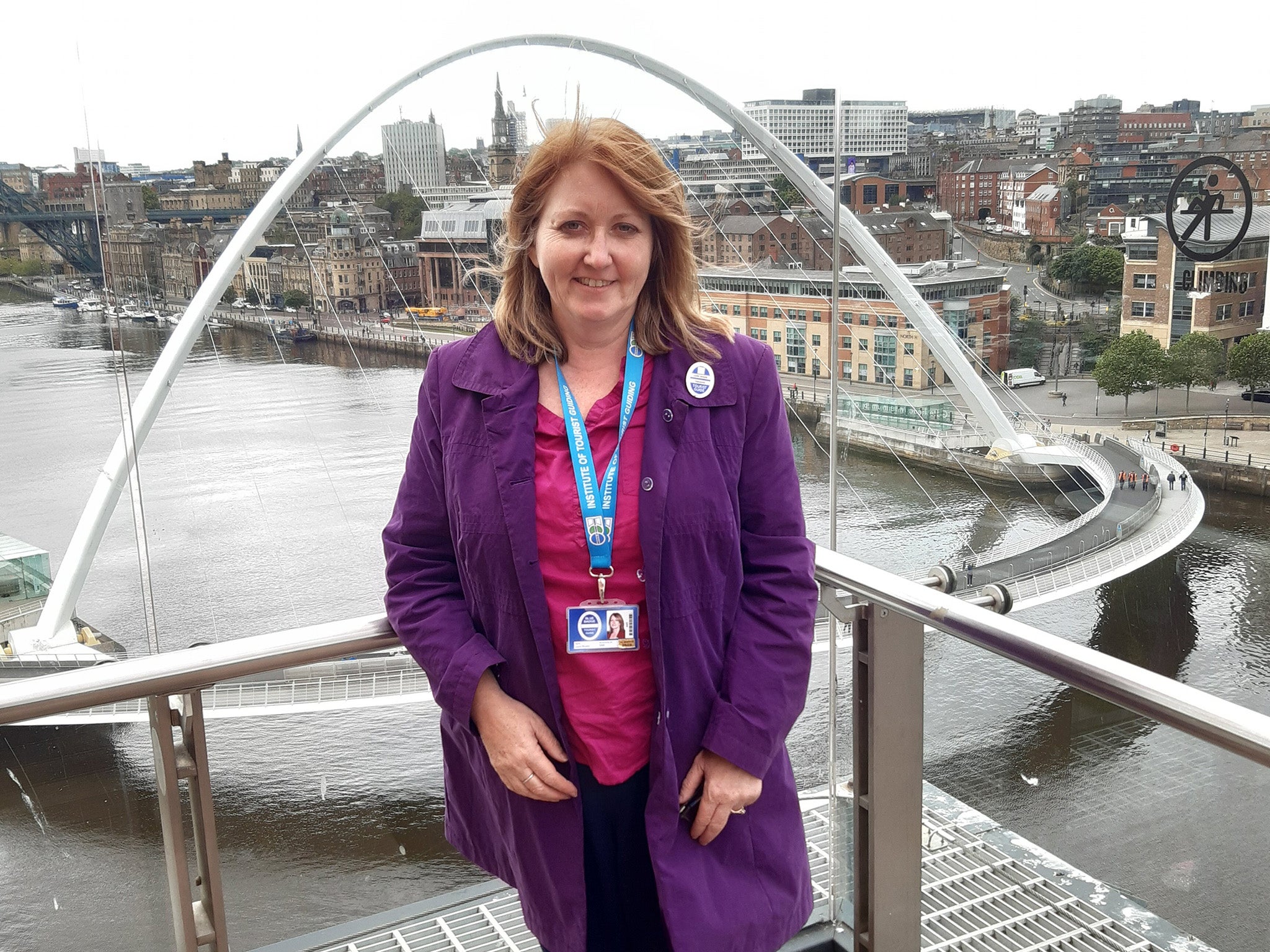 Laura Rhodes, who works as a tourist guide in northeast England