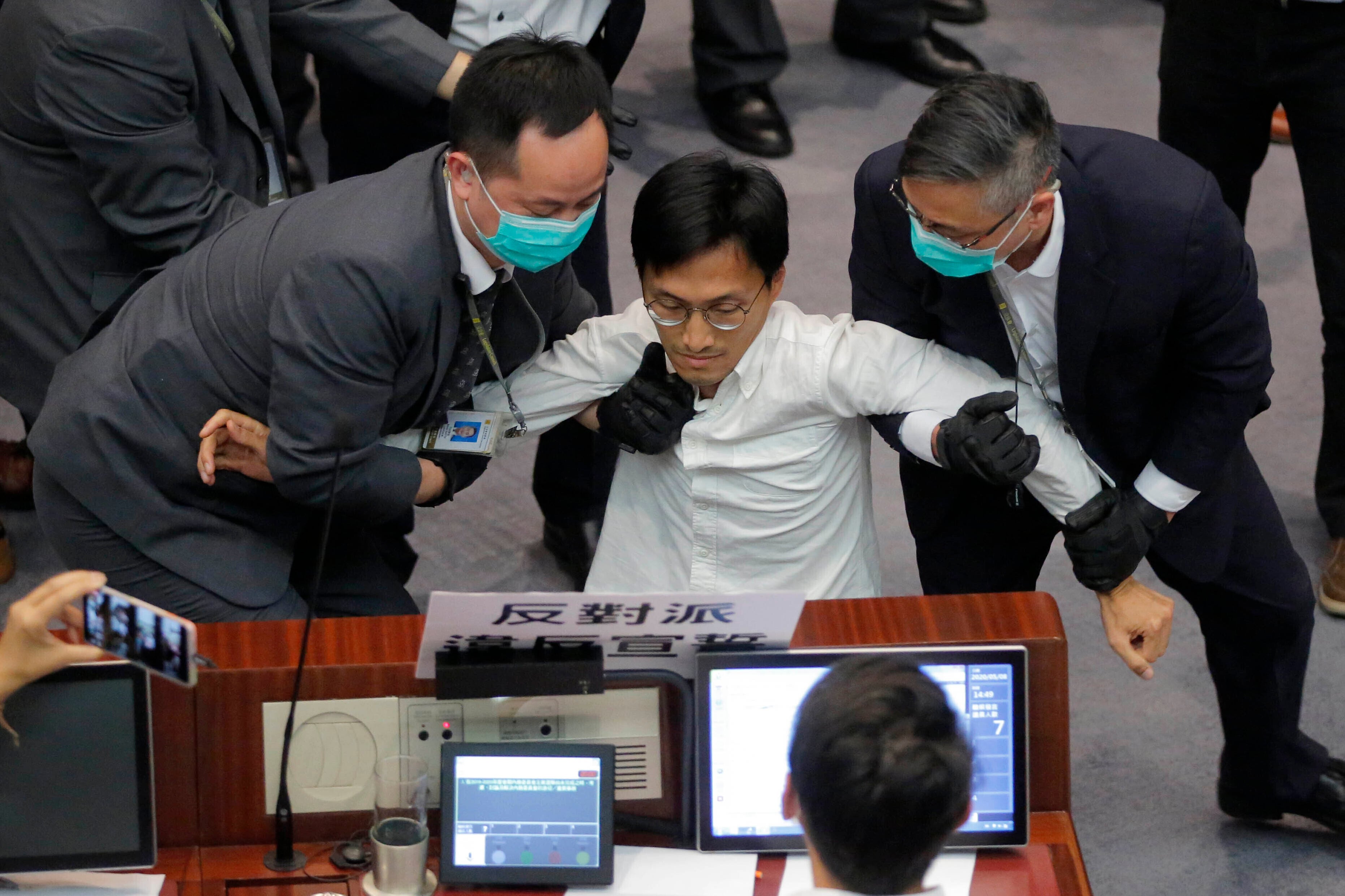 Hong Kong Former Lawmakers Arrested