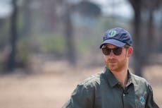 Prince Harry pictured volunteering with California at-risk groups