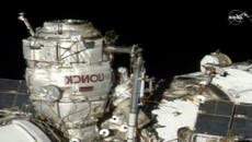 Spacewalking astronauts prep for 2021 arrival of Russian lab