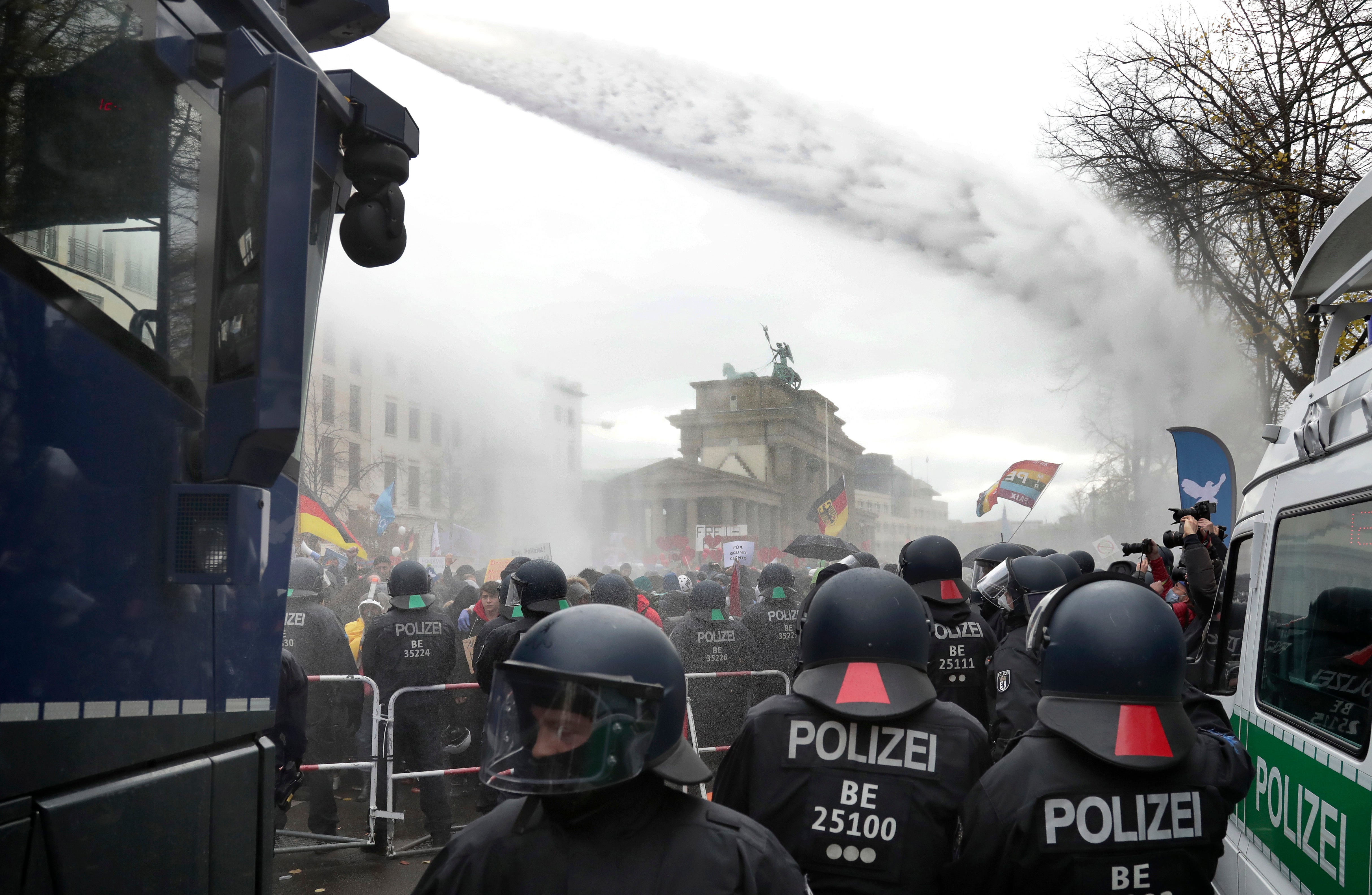 APTOPIX Virus Outbreak Germany Protests