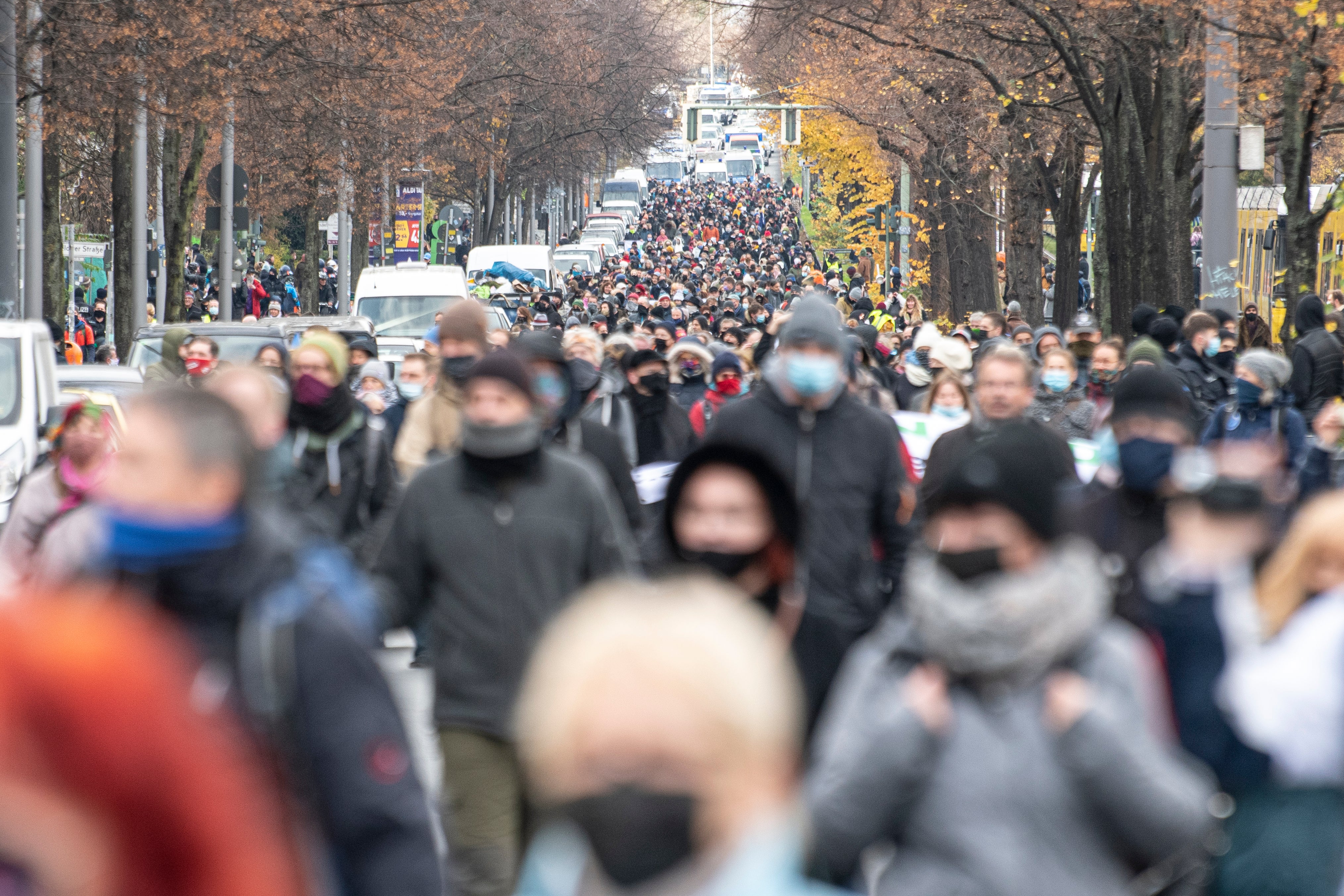 Virus Outbreak Germany Protest