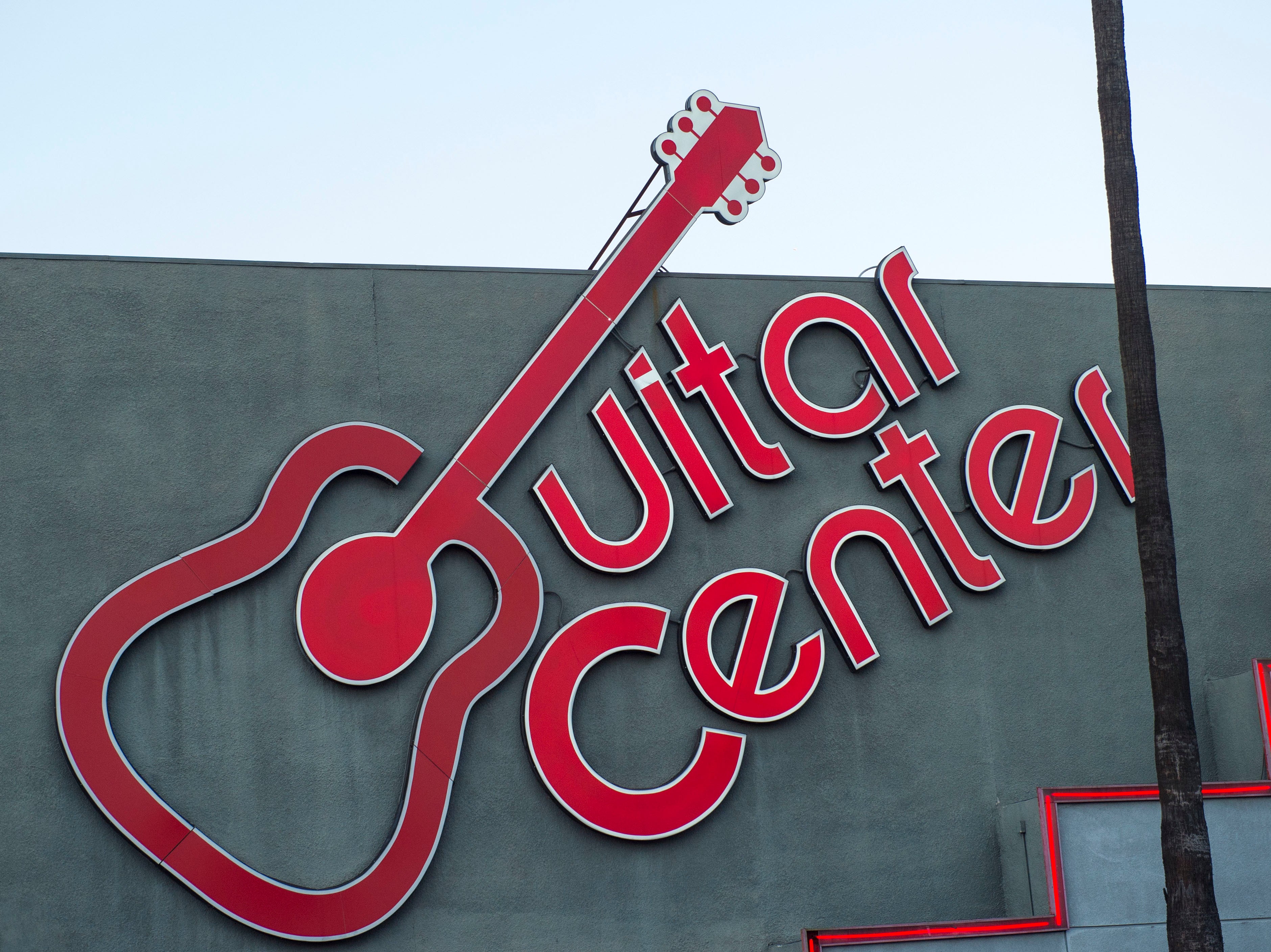 View of Guitar Center on Sunset Boulevard, on 6 December, 2017, in Hollywood, California