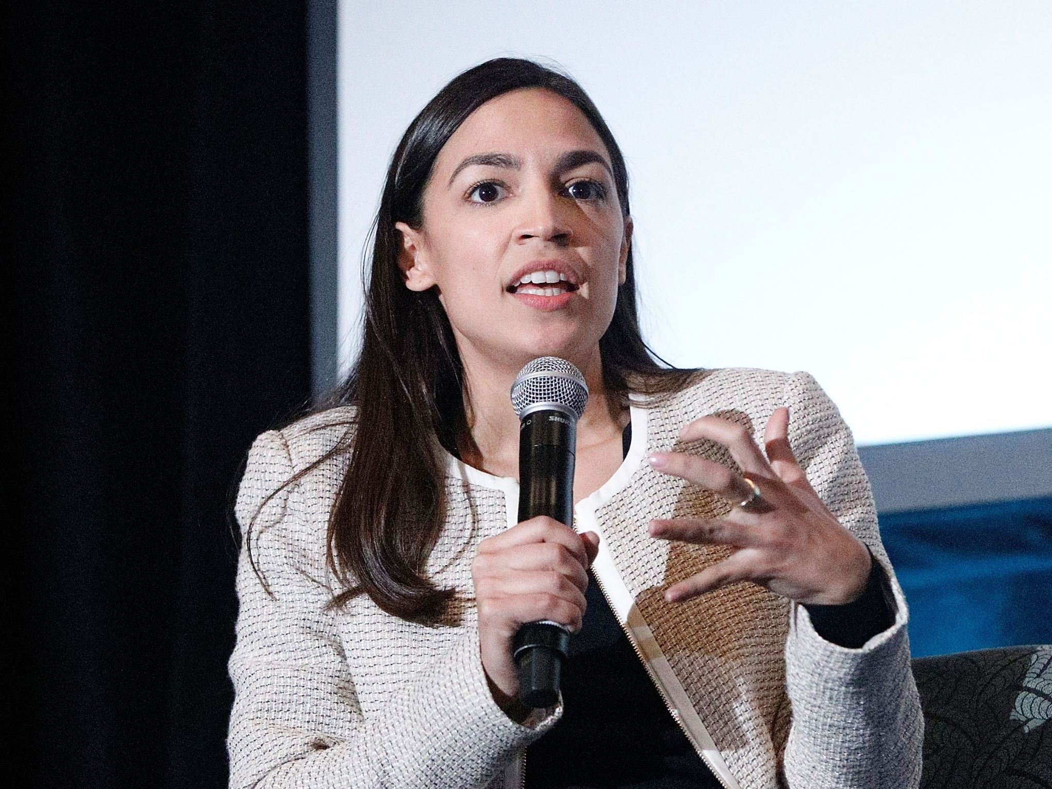 Rep Alexandria Ocasio-Cortez of New York.