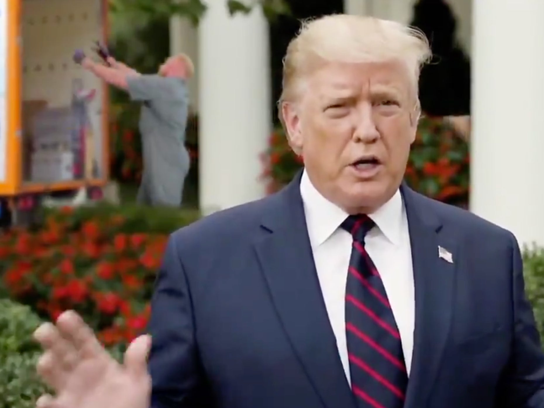 A satirical clip shared by Jimmy Kimmel makes it look as though Donald Trump is being moved out of the White House