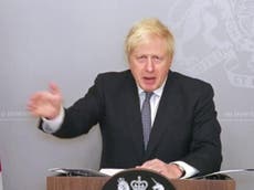 Boris Johnson facing growing backbench revolt over England tiers