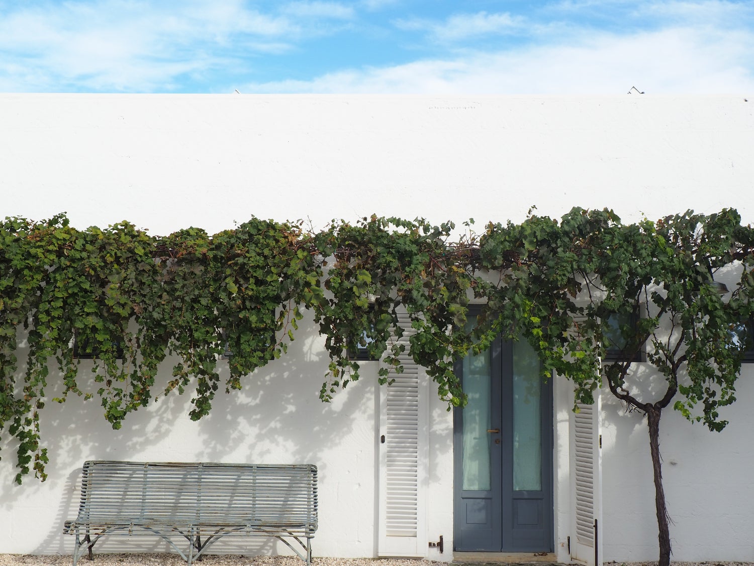 The whitewashed backdrop of Masseria Moroseta