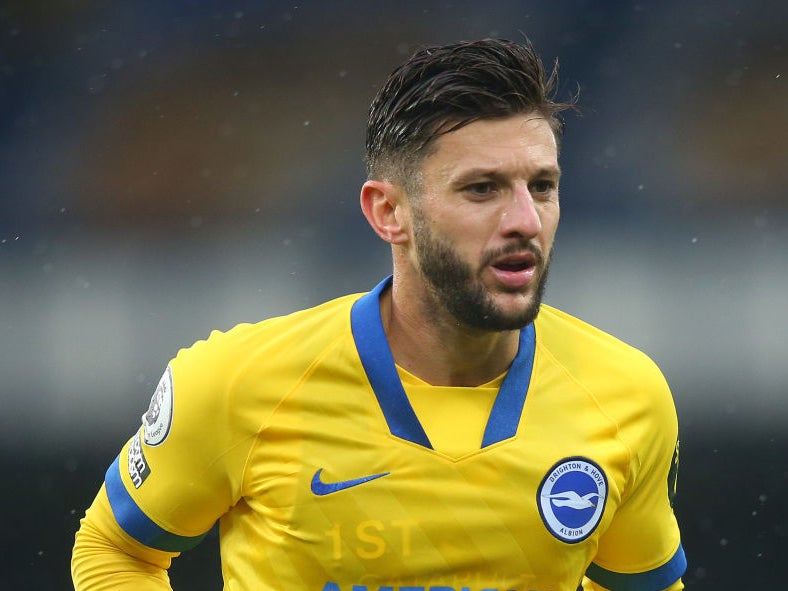 Brighton midfielder Adam Lallana