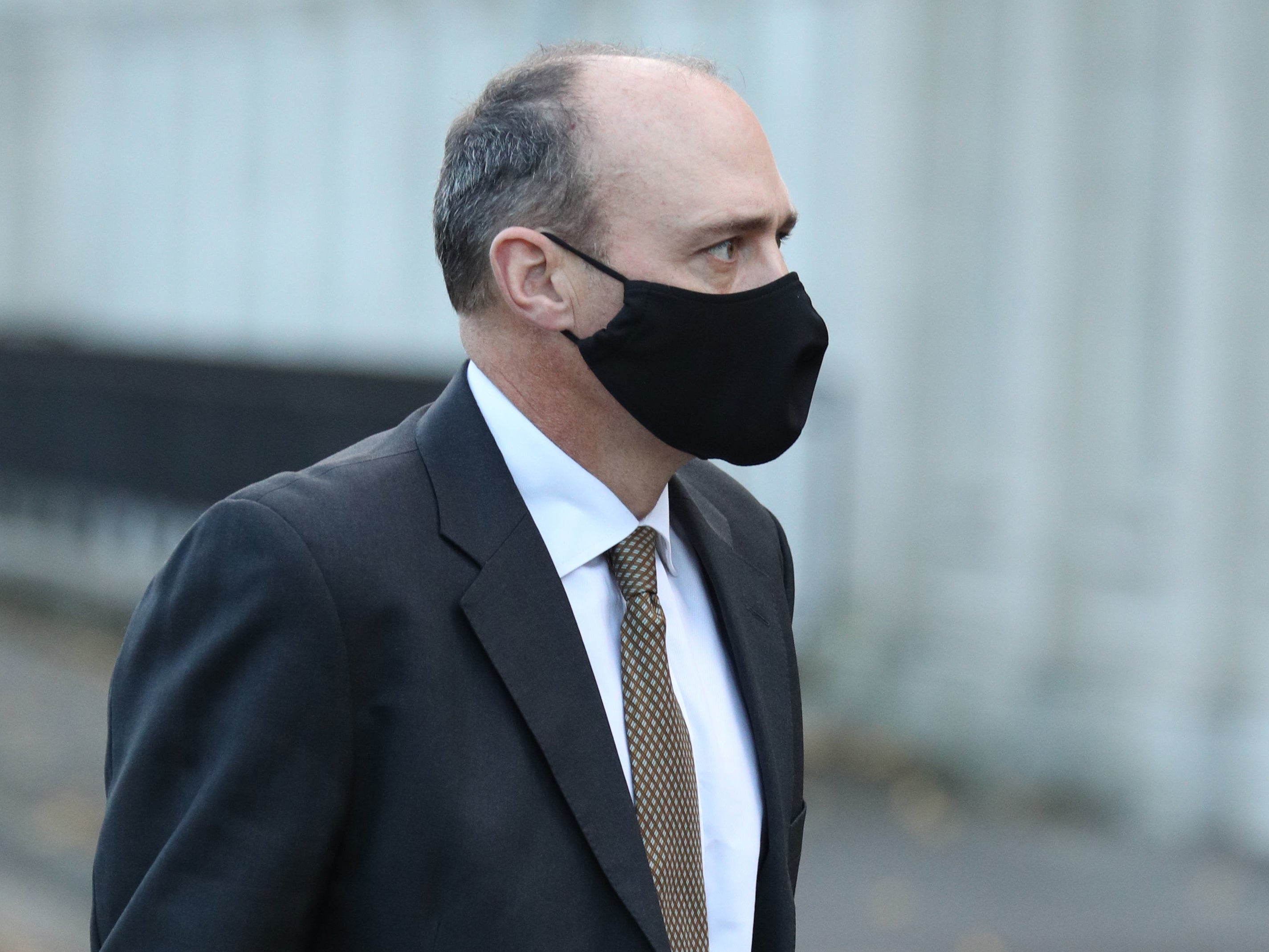 Matthew Mowbray arrives at Reading Crown Court, Berkshire