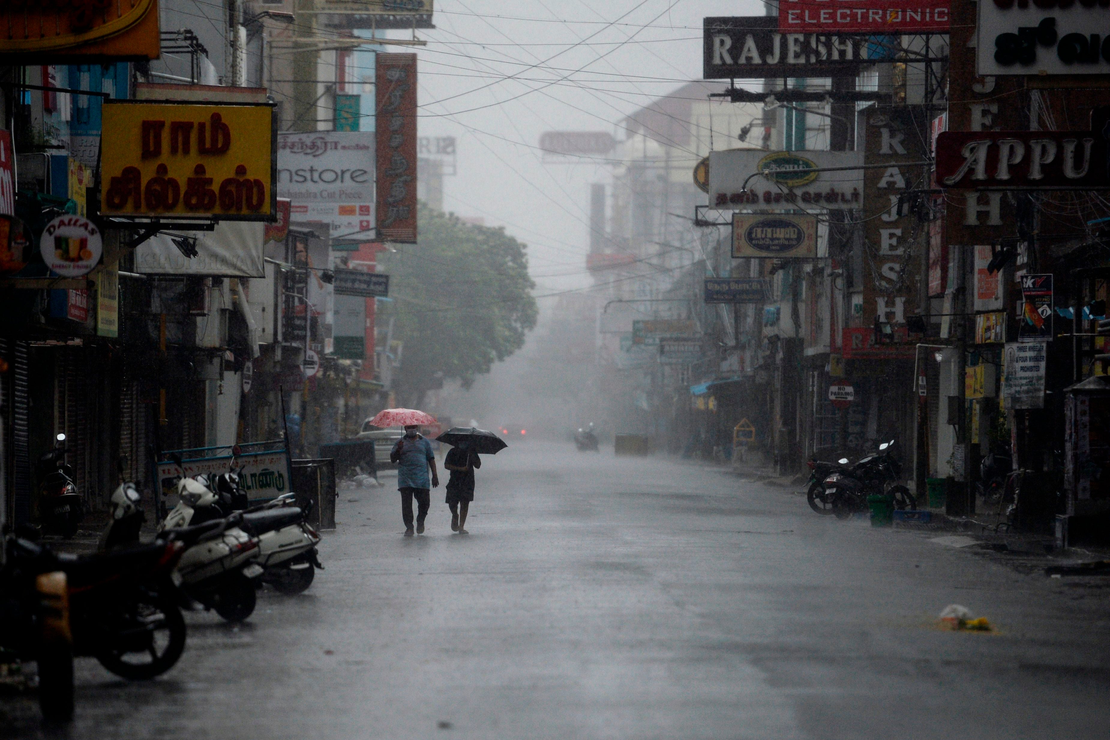 Heavy rains lash southern coastal areas of India as Cyclone Nivar makes landfall