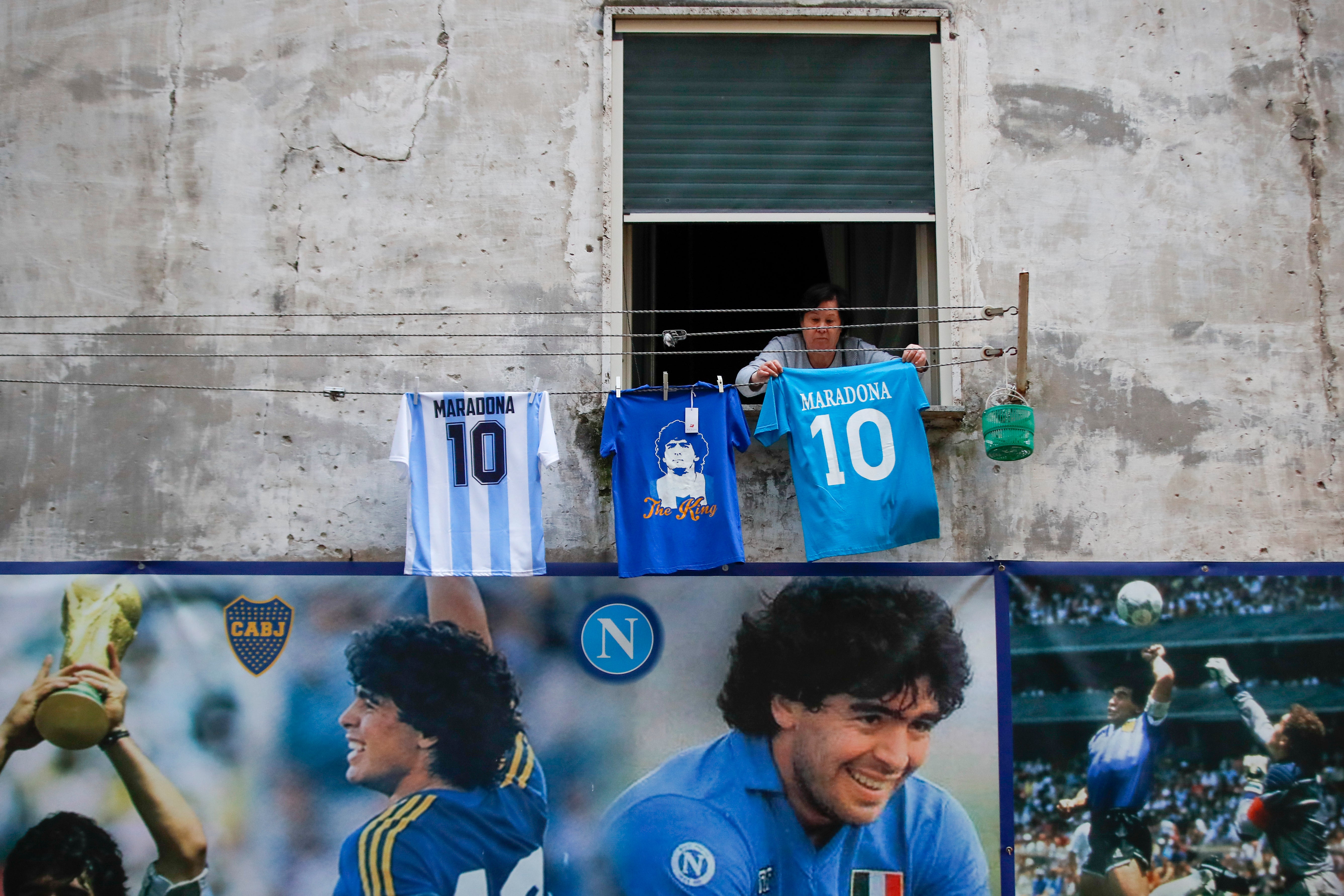 APTOPIX Italy Maradona Obit Reax