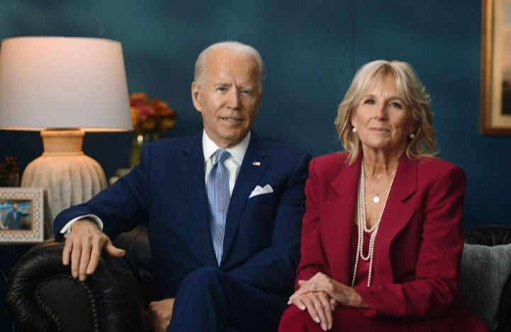 Bidens send a Thanksgiving message from small gathering in Delaware