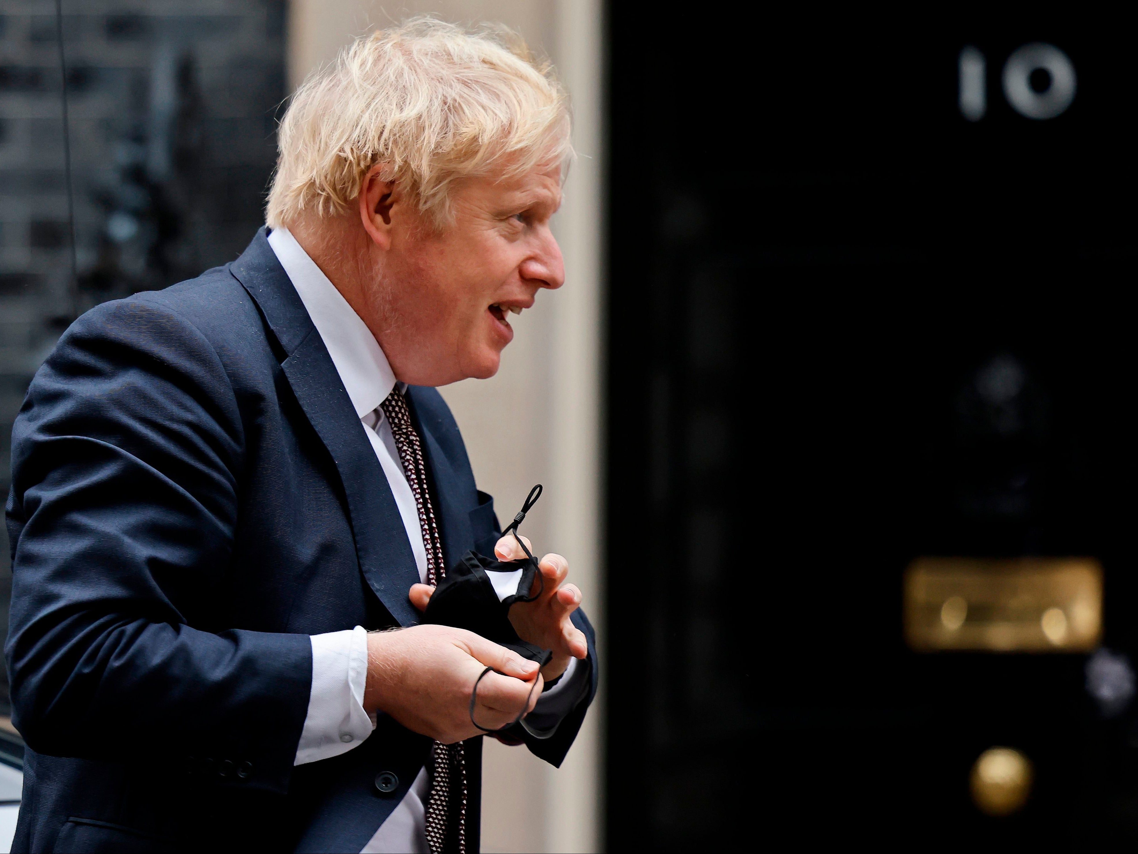 Boris Johnson outside 10 Downing Street