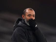 Wolves coach Nuno feared for hospitalised Jimenez after head injury